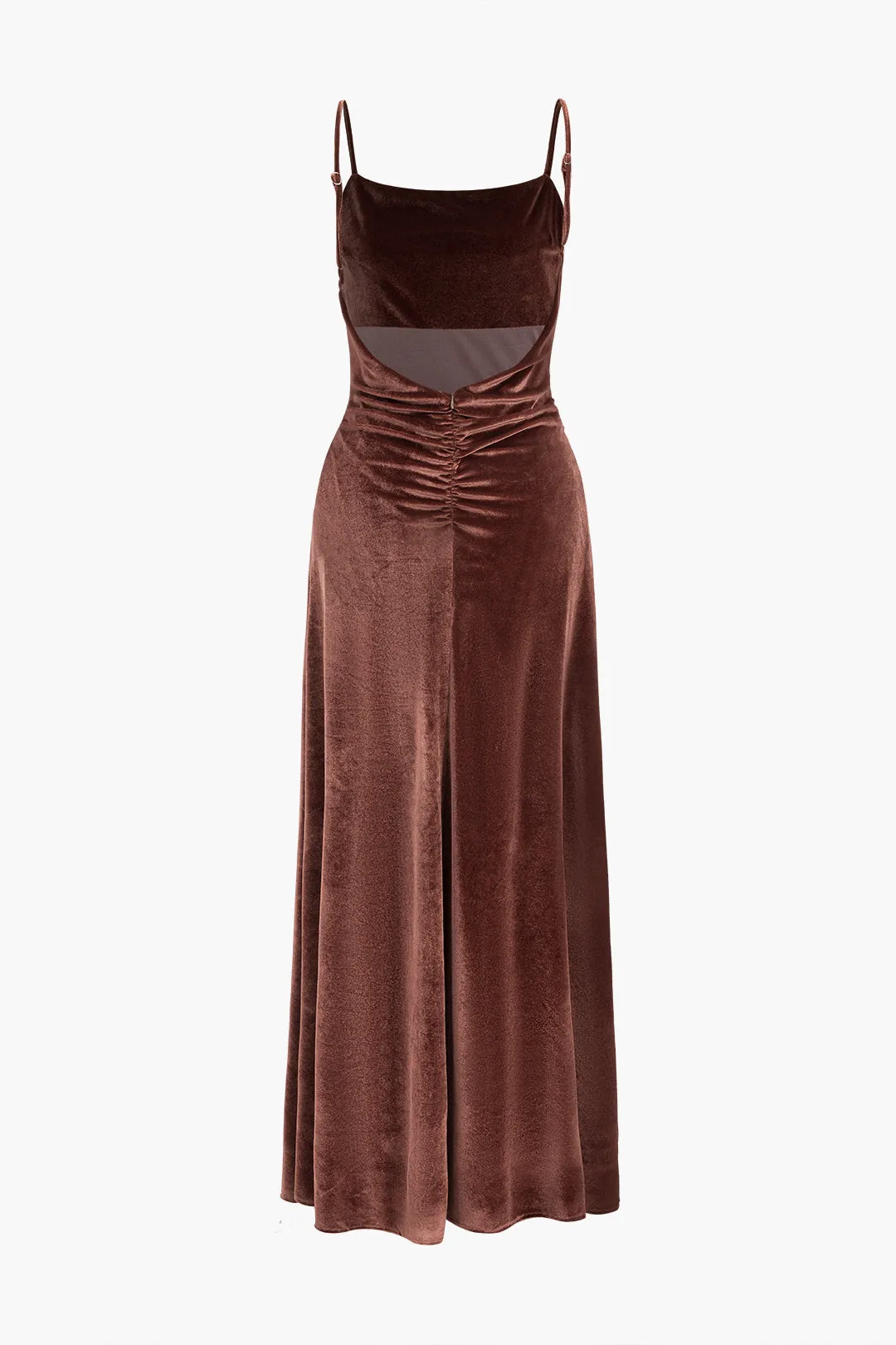 Fløjl ruched slip maxi kjole sold by Micas product image thumbnail 2