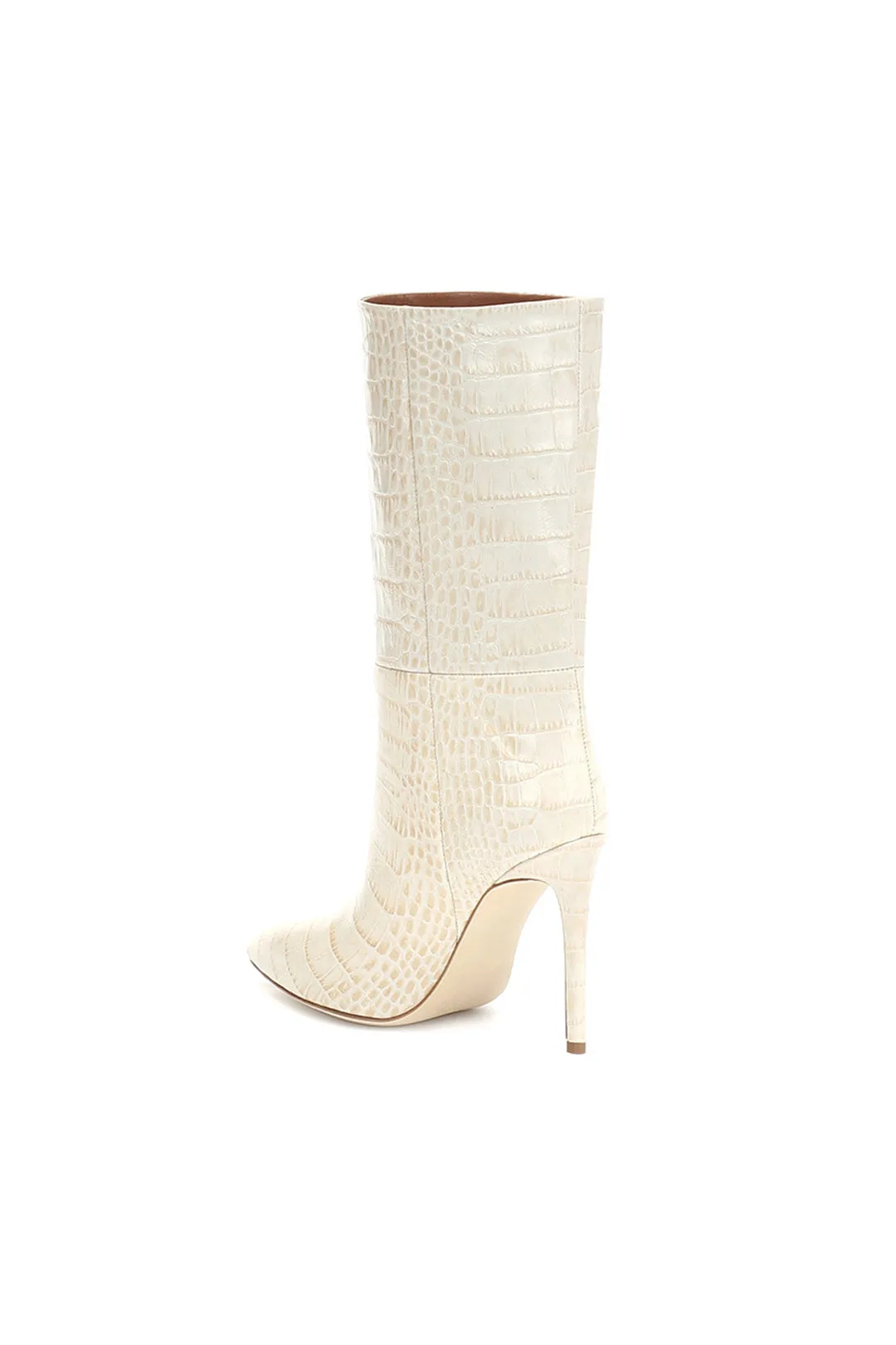 Pointed Faux Leather Crocodile Mid Calf Boots sold by Micas product image thumbnail 3