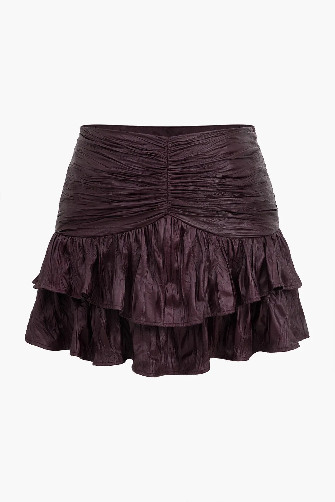 Plus Size Zipper Ruched Skirt sold by Micas