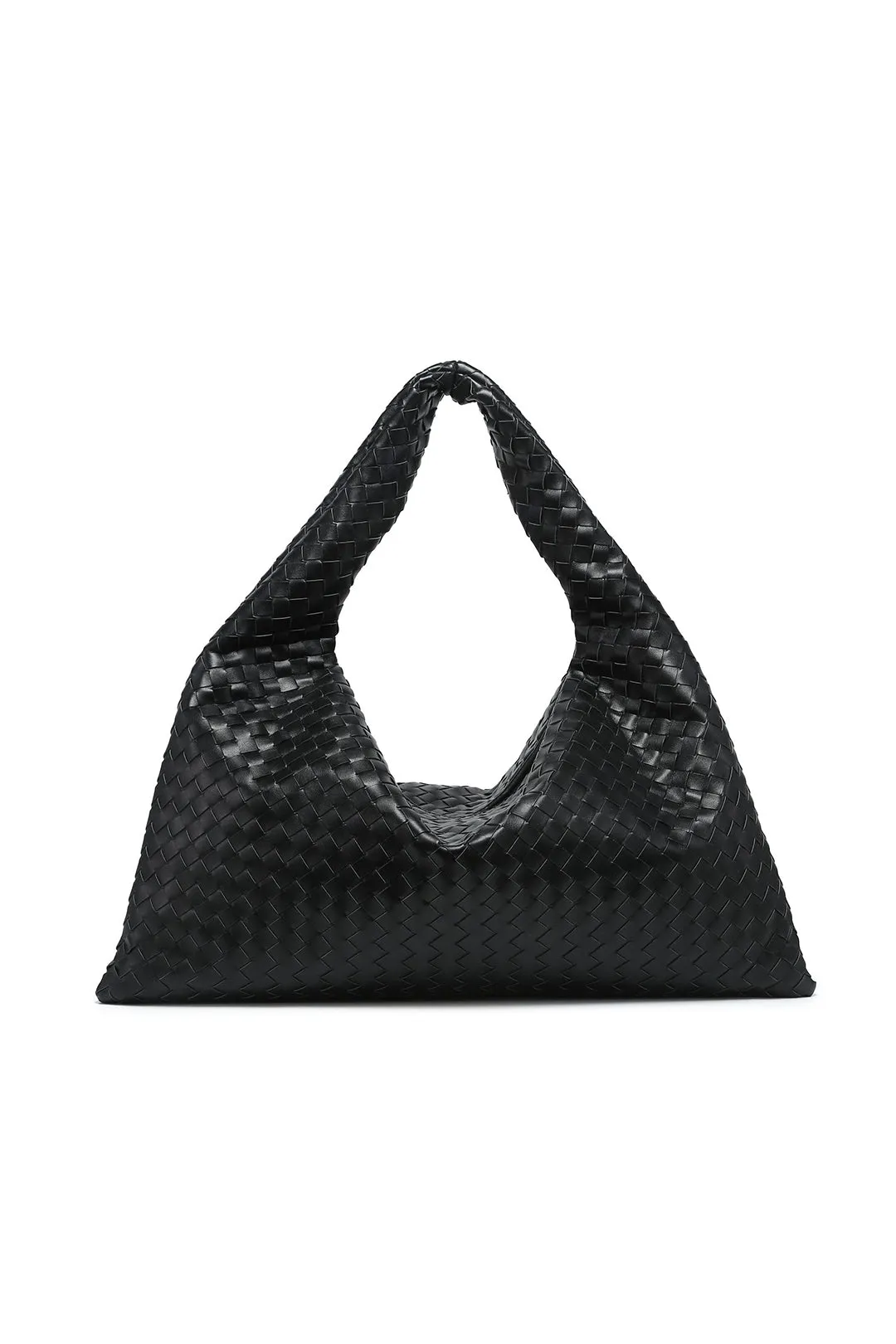 Woven Faux Leather Shoulder Bag sold by Micas product image thumbnail 2