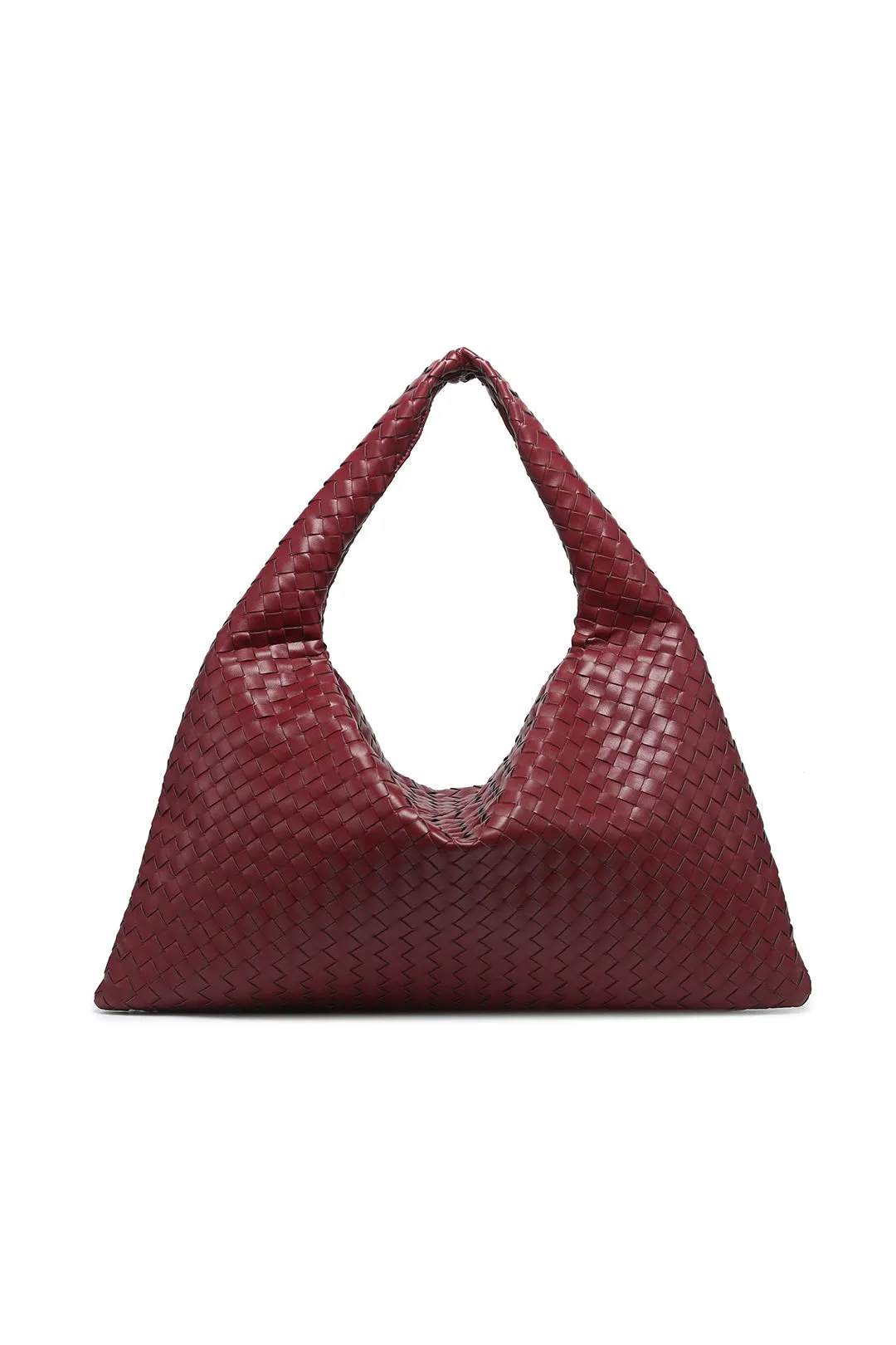 Woven Faux Leather Shoulder Bag sold by Micas