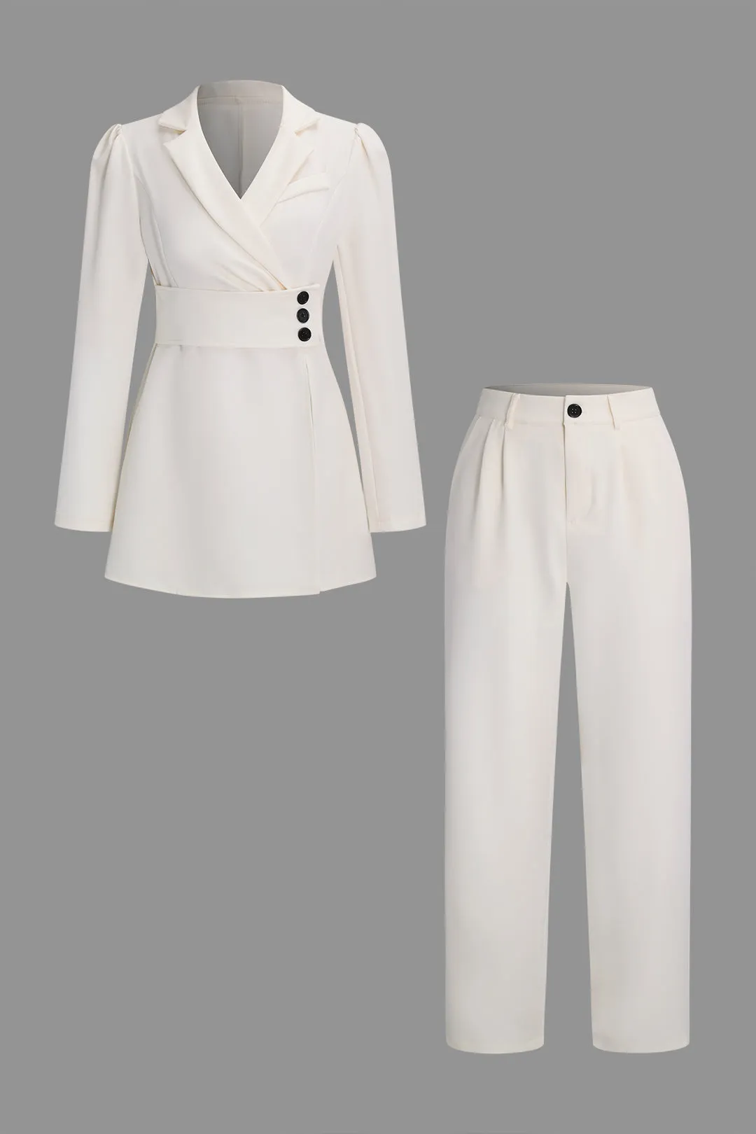 Asymmetrical Blazer And Pants Set sold by Micas