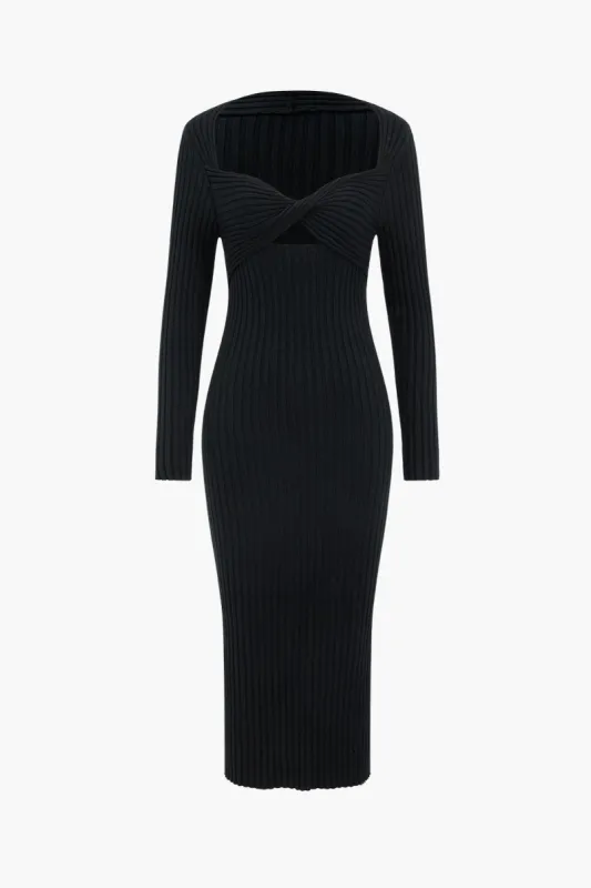 Sweater Long Sleeve Twist Knot Dress sold by Micas