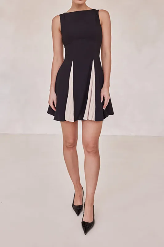 Contrast Sleeveless Mini Dress sold by Micas