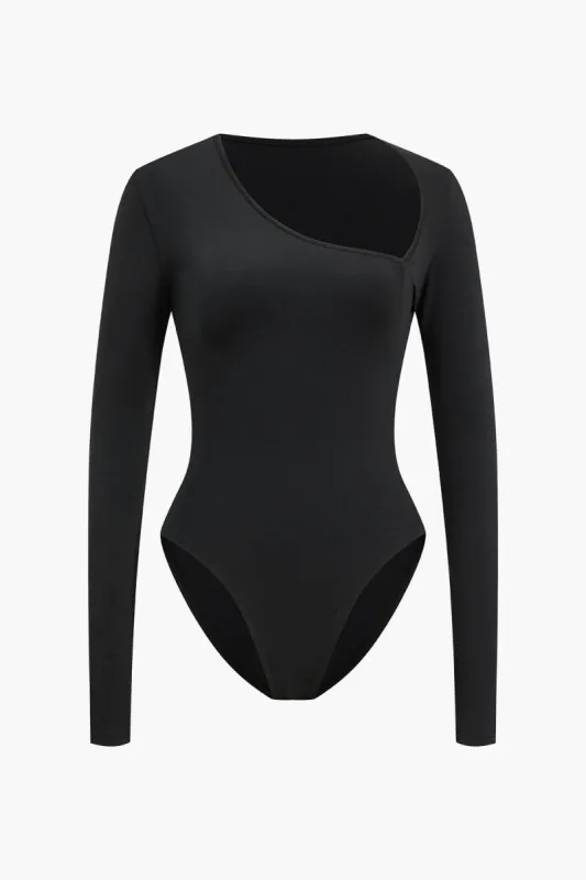 Long Sleeve Asymmetrical Bodysuit sold by Micas