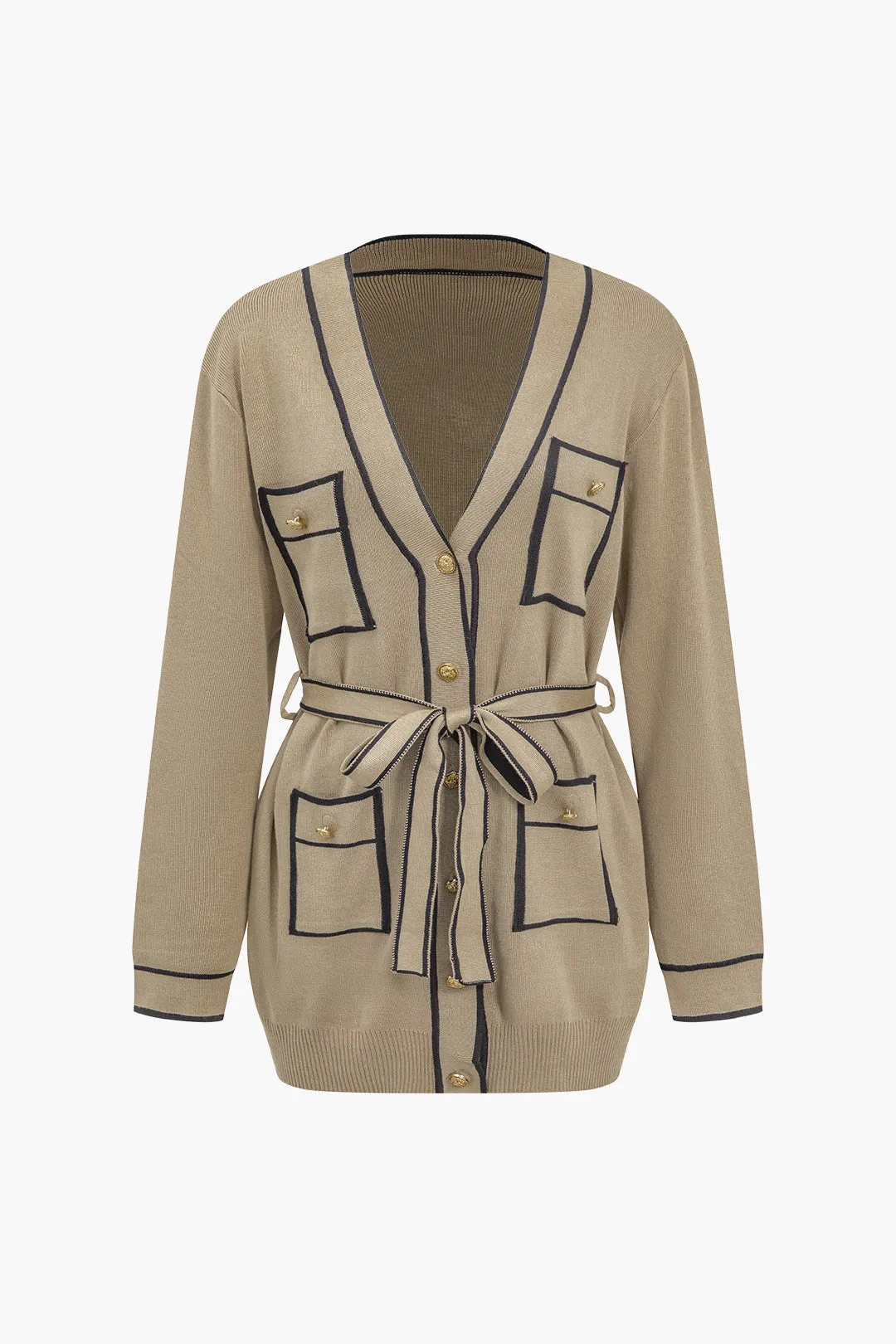 Kontrastbindende strik top og bukser sæt sold by Micas product image thumbnail 2