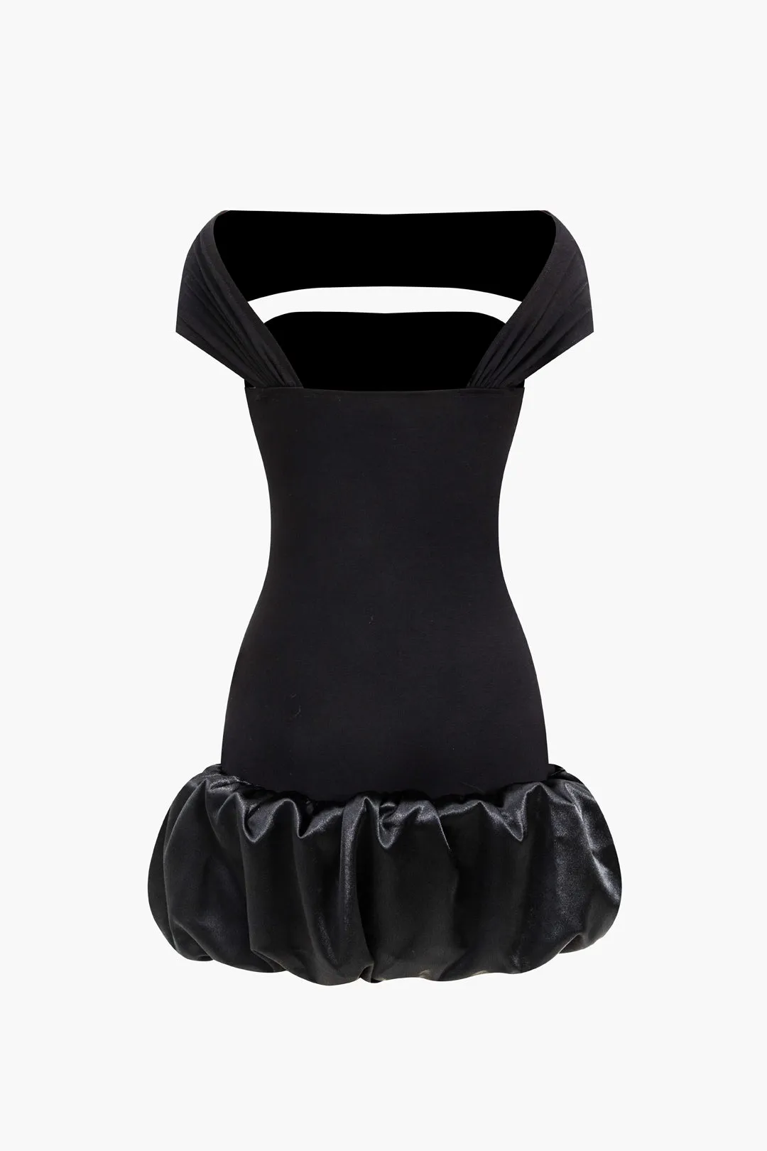 Solid Ruffle Hem Mini Dress sold by Micas product image thumbnail 2
