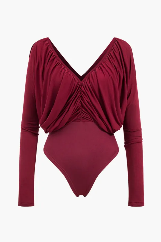 Ruched Long Sleeve Bodysuit sold by Micas