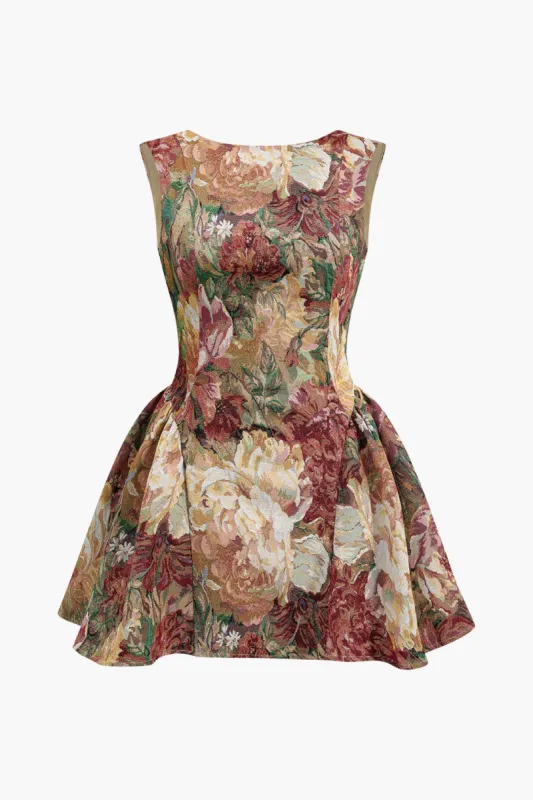 Jacquard Ruched ærmeløs mini kjole sold by Micas