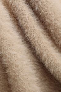 Faux Fur Open Front Long Coat sold by Micas