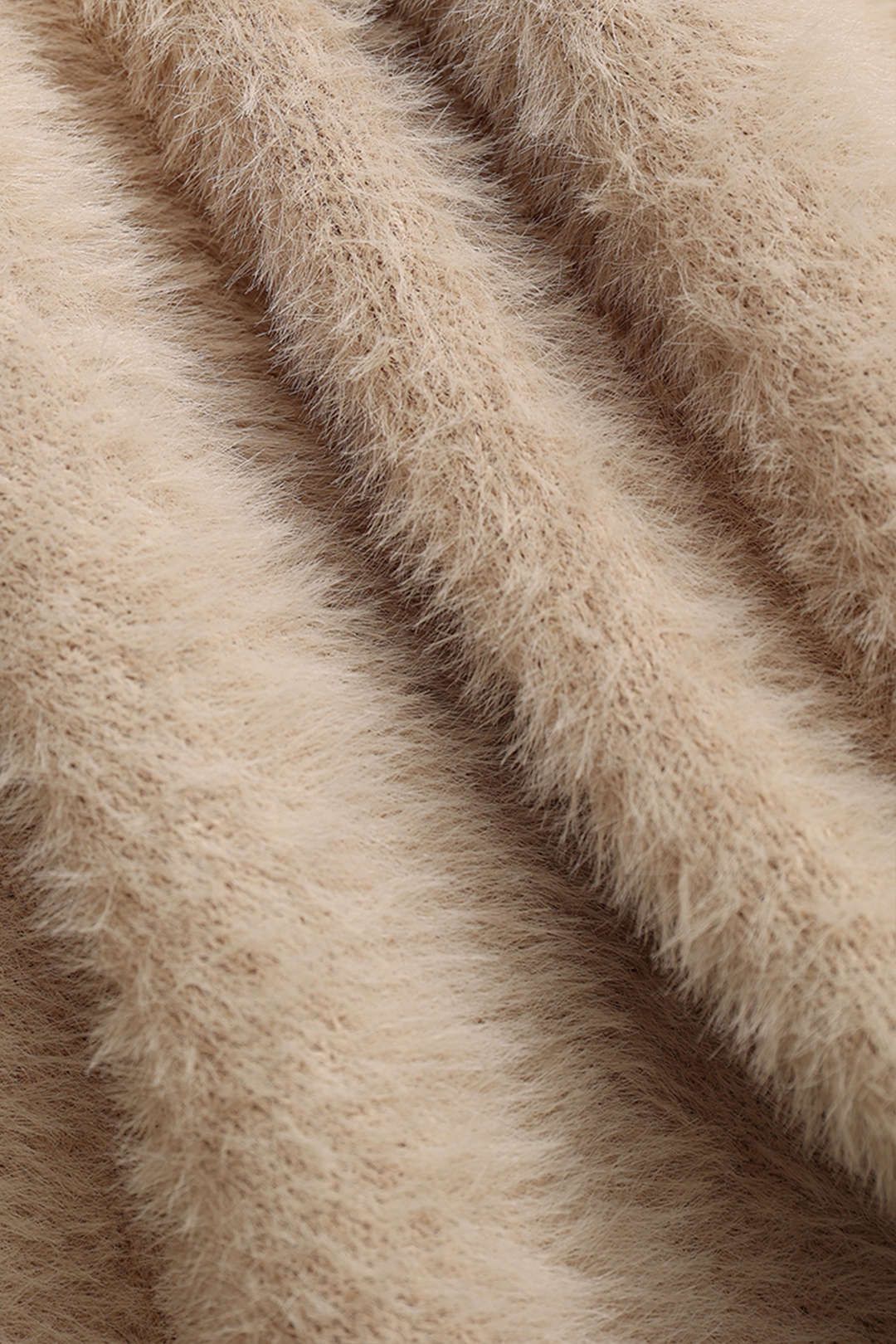 Faux Fur Open Front Long Coat sold by Micas product image thumbnail 6