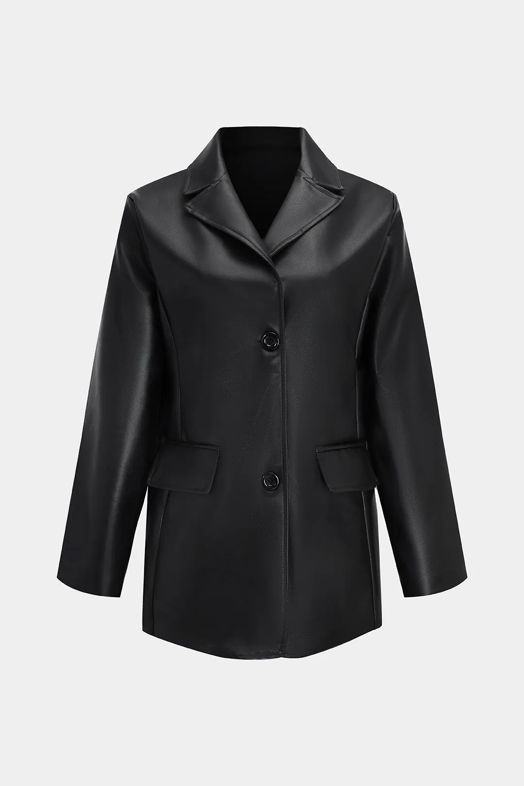 Grundlæggende faux læder blazer sold by Micas product image thumbnail 2