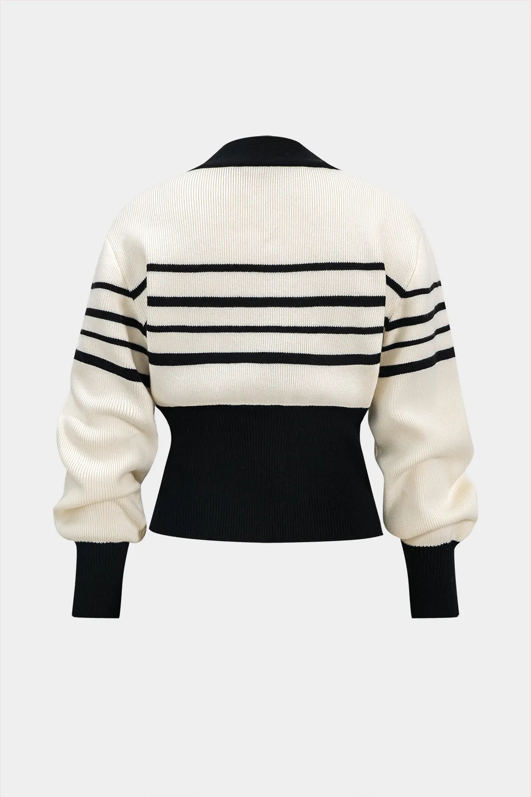 Kontrast strik metallisk knap cardigan sold by Micas product image thumbnail 2