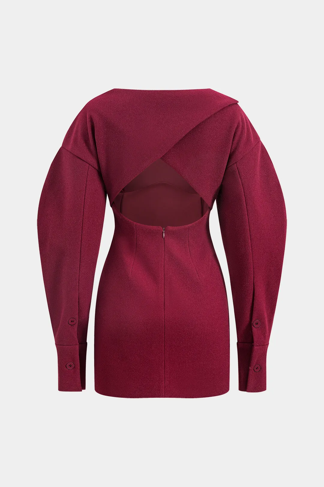 Long Sleeve Cut Out Mini Dress sold by Micas product image thumbnail 2