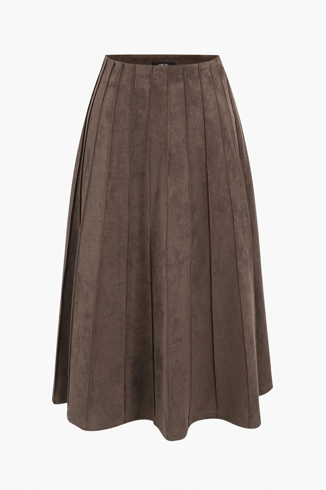 Suede High Waist Midi Skirt sold by Micas