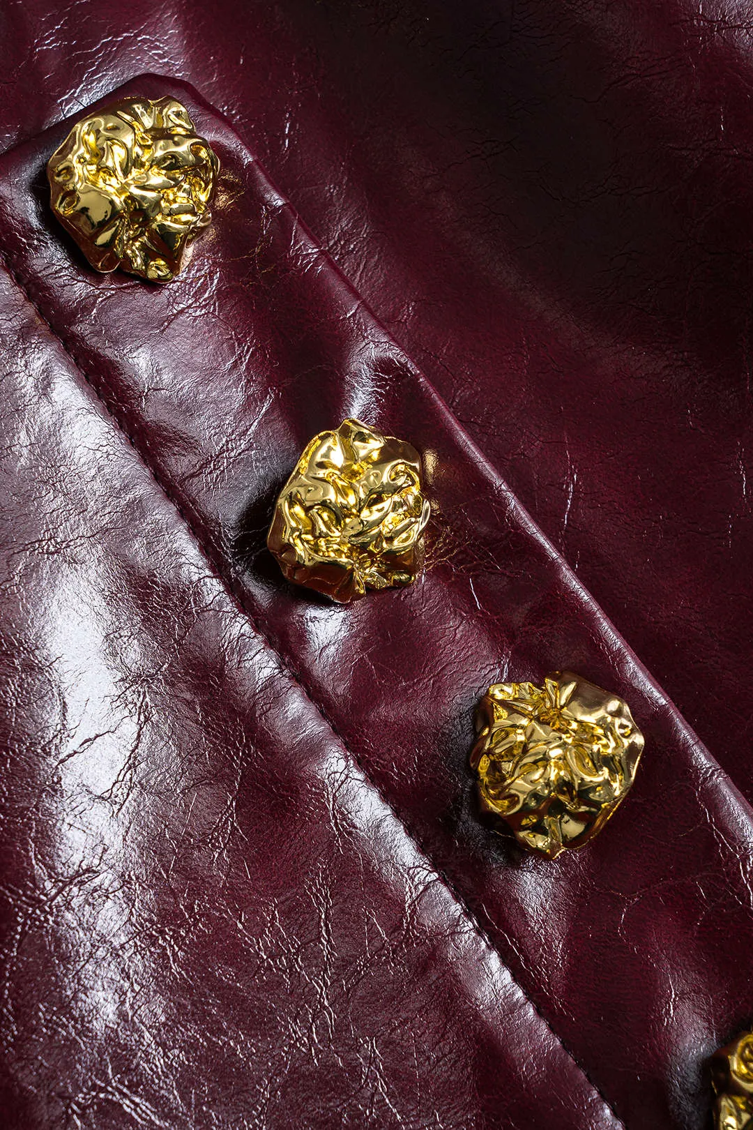 Faux læder høj talje metallisk knap nederdel sold by Micas product image thumbnail 3