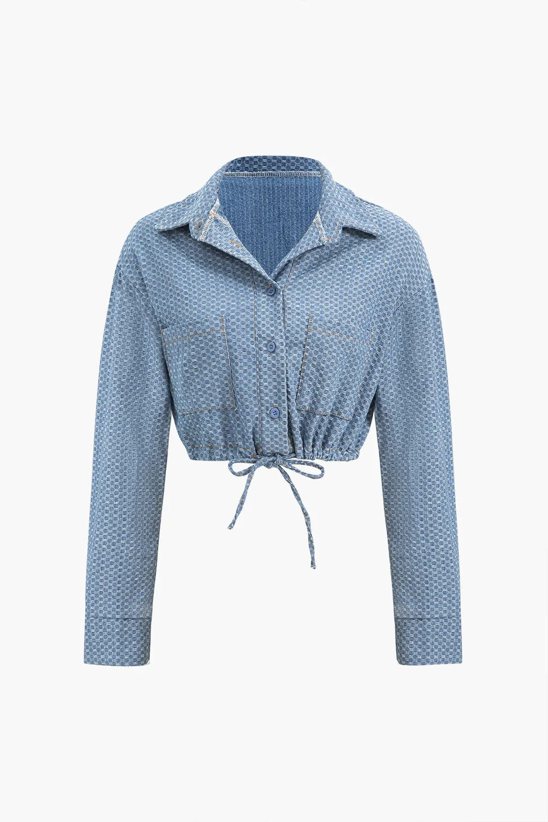 Denim langærmets trækknap og jeans sæt sold by Micas product image thumbnail 3