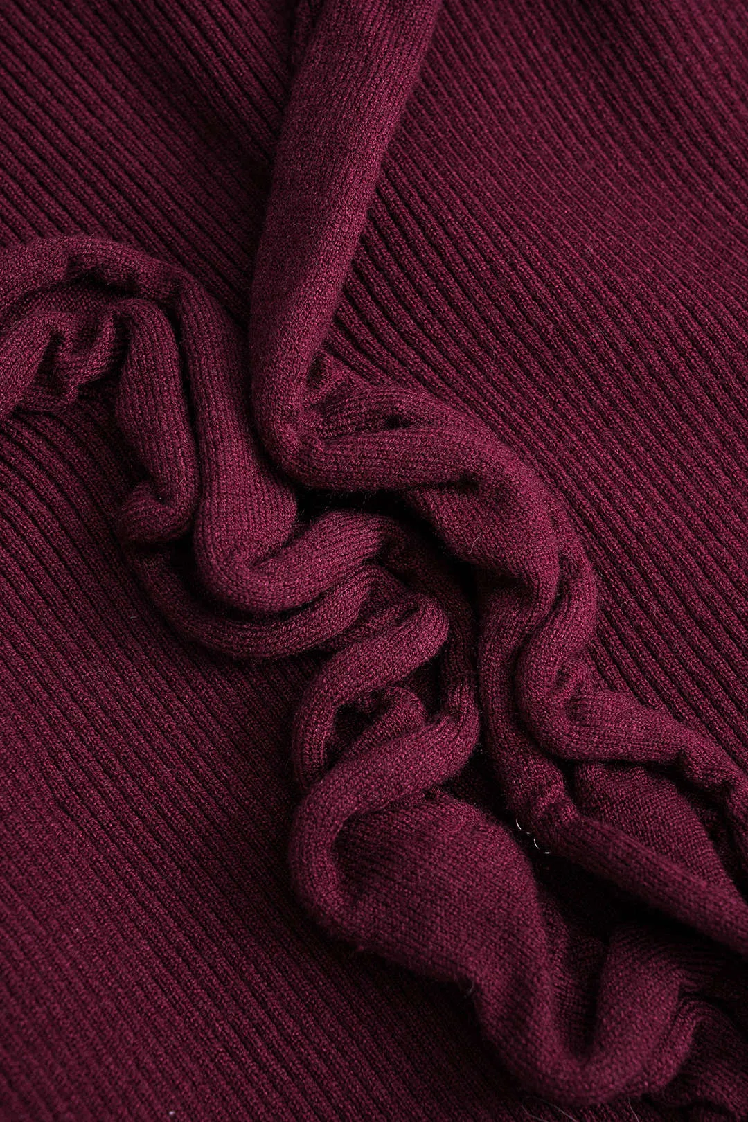 Sweater Ruched V-Neck Long-Sleeve Puff Sleeve Top sold by Micas product image thumbnail 3