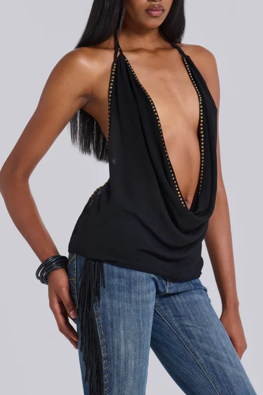 Halter V-neck Cami Top sold by Micas