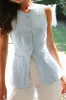 Solid Button Design Vest sold by Micas