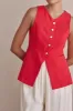 Solid Button Design Vest sold by Micas