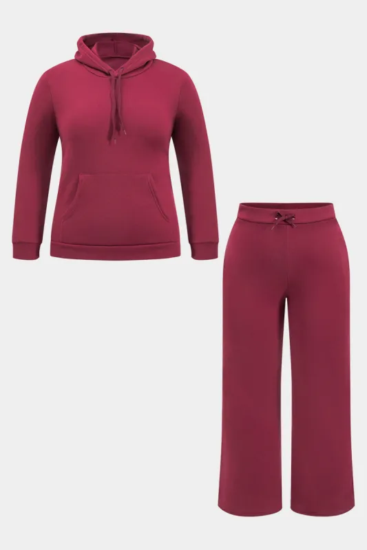 Plus Size Hoodie And High Waist Trousers Set sold by Micas