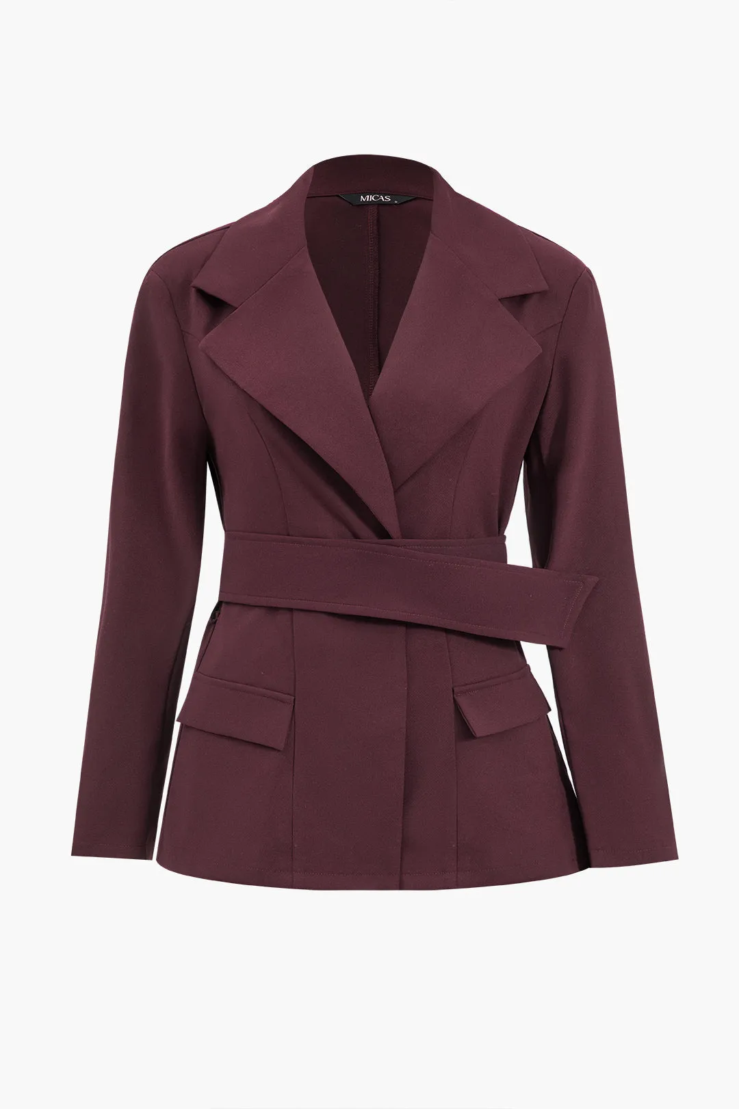 Plus størrelse bælte blazer og bukser sæt sold by Micas product image thumbnail 2