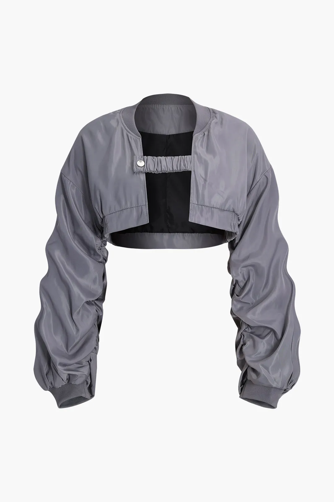 Ruched detaljer beskåret jakke sold by Micas