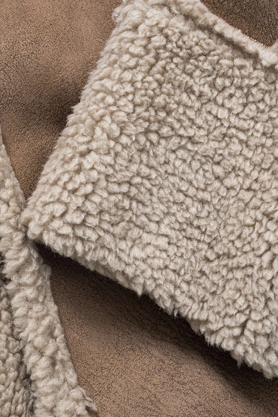 Faux Fur Cropped Zipper Jacket sold by Micas product image thumbnail 4