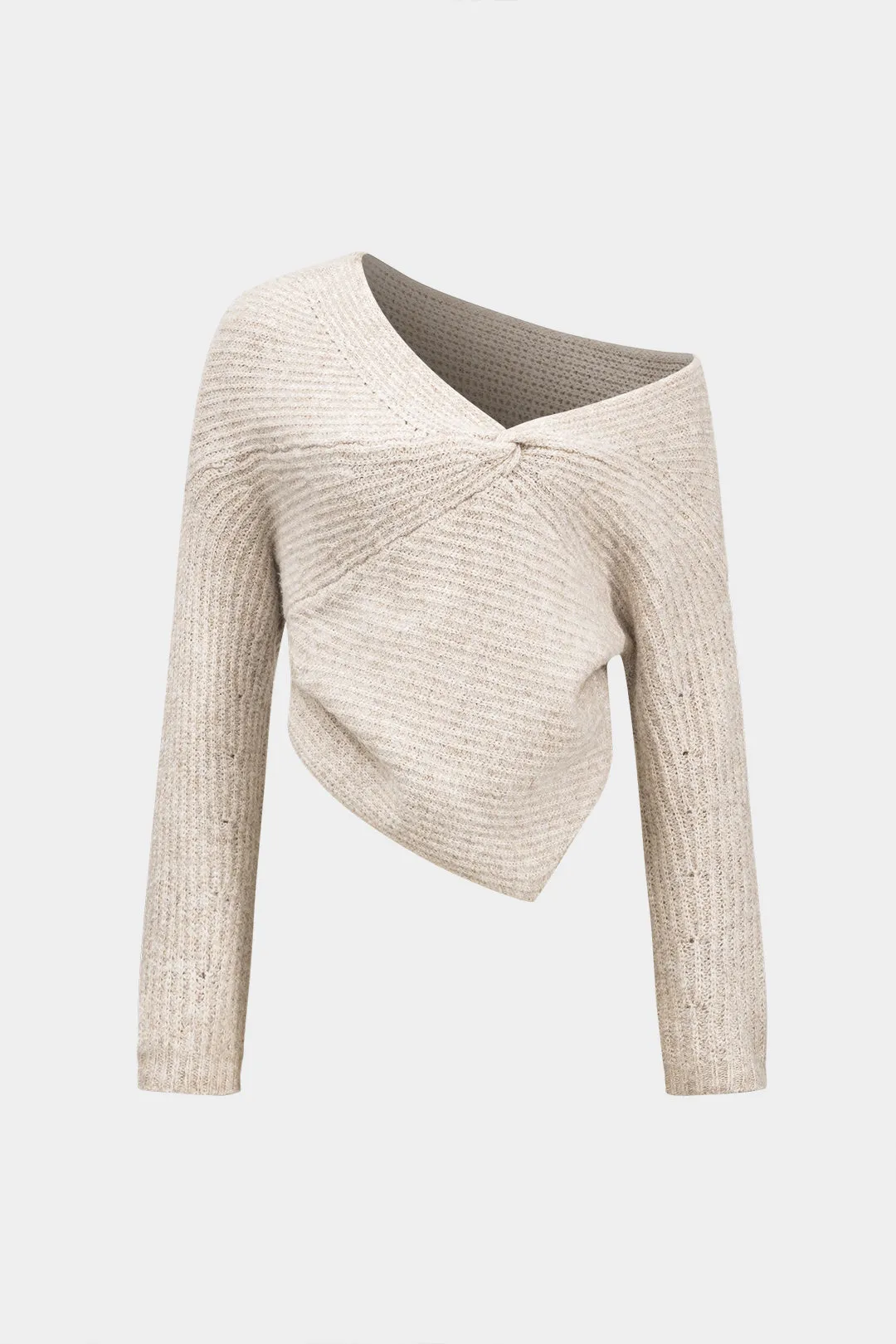 Sweater Asymmetrical Long-Sleeve Top sold by Micas