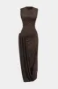 Ruched Asymmetrical Maxi -kjole sold by Micas