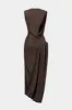 Ruched Asymmetrical Maxi -kjole sold by Micas