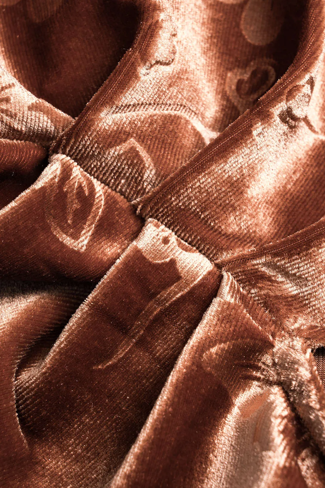 Blomsterprint fløjl asymmetrisk bodysuit sold by Micas product image thumbnail 3