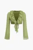 Ruffle V-hals top og nederdel sæt sold by Micas