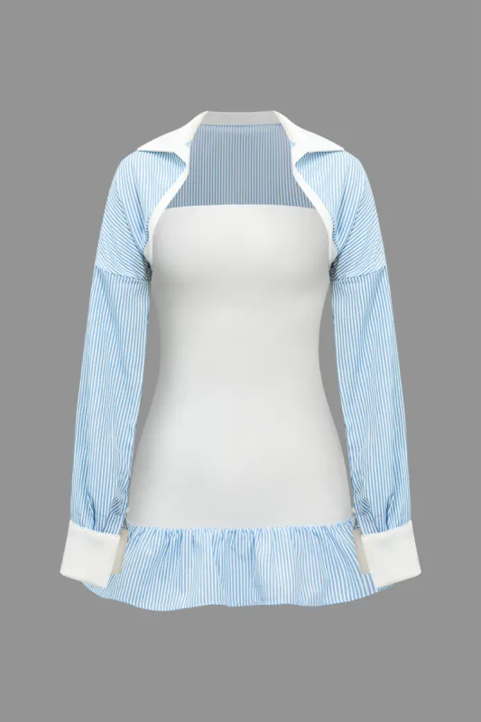 Stripes Print Shrug And Dress Set sold by Micas