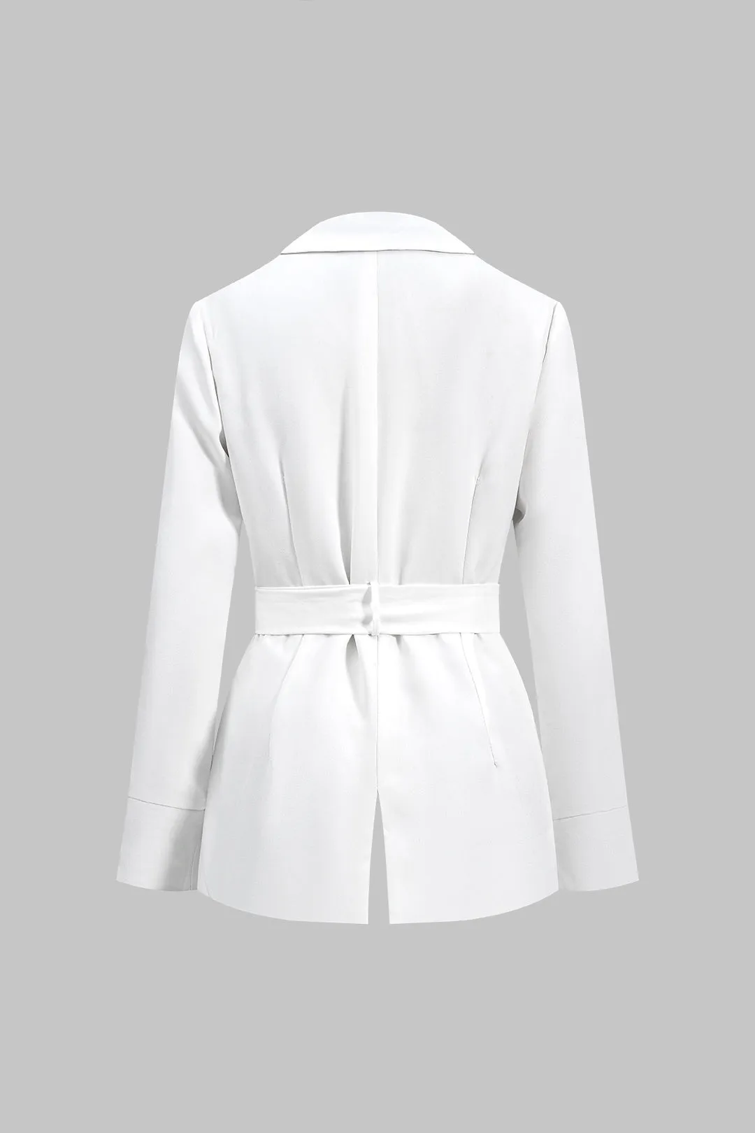 Solid Belted Pocket Blazer And Pants Set sold by Micas product image thumbnail 3