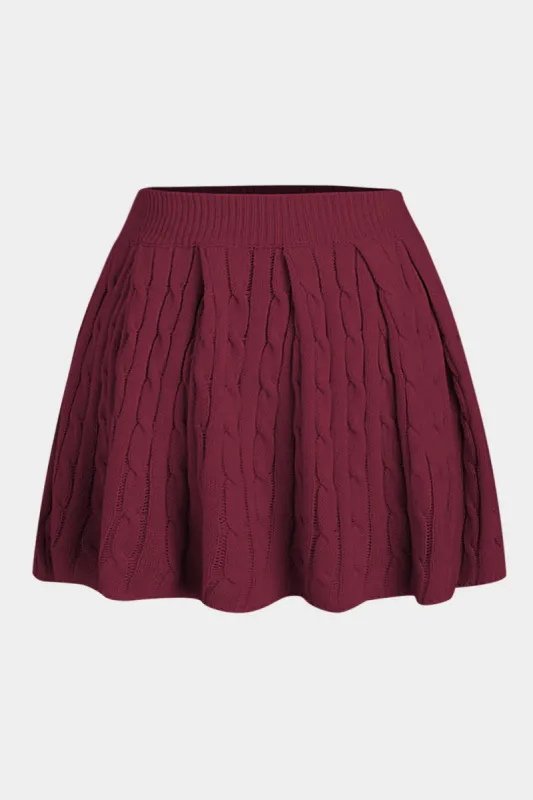 Plus Size High Waist Pleated Skirt sold by Micas