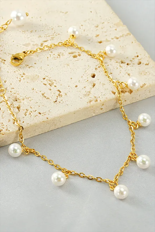 Pearl Tassel Anklet sold by Micas