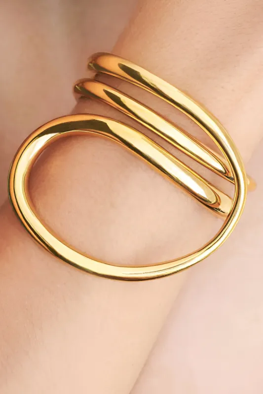 Metallic Open Cuff Bracelet sold by Micas