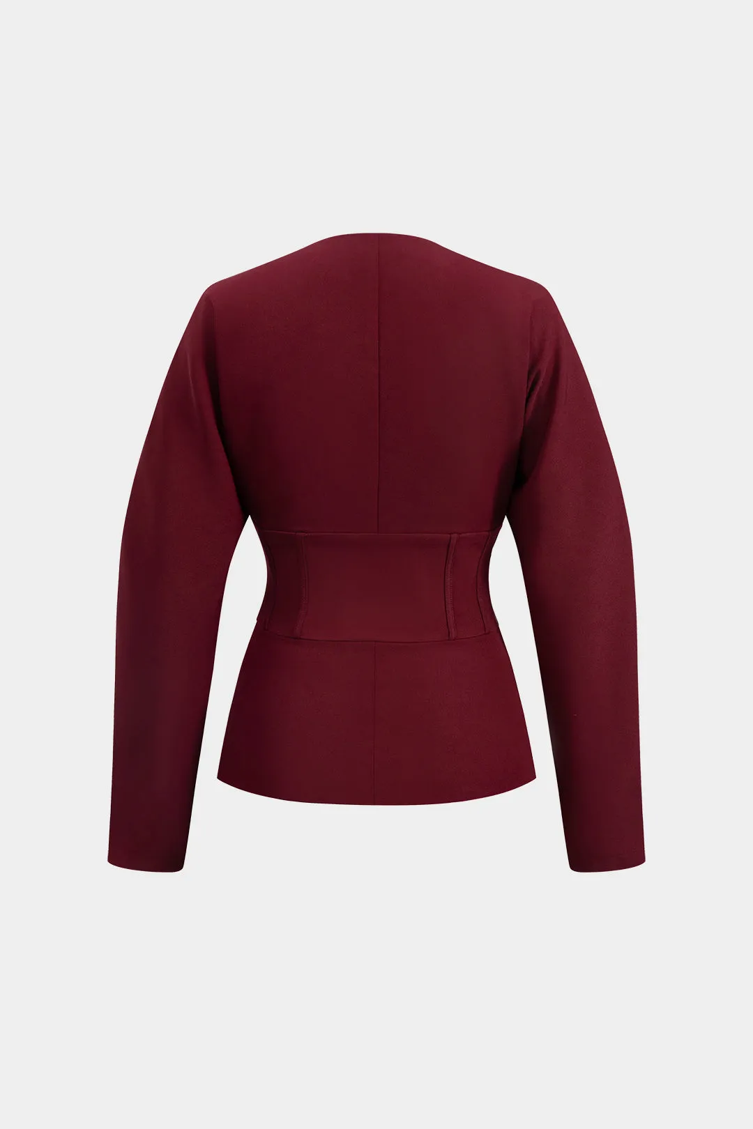 Zipper Detail V-neck Blazer sold by Micas product image thumbnail 2