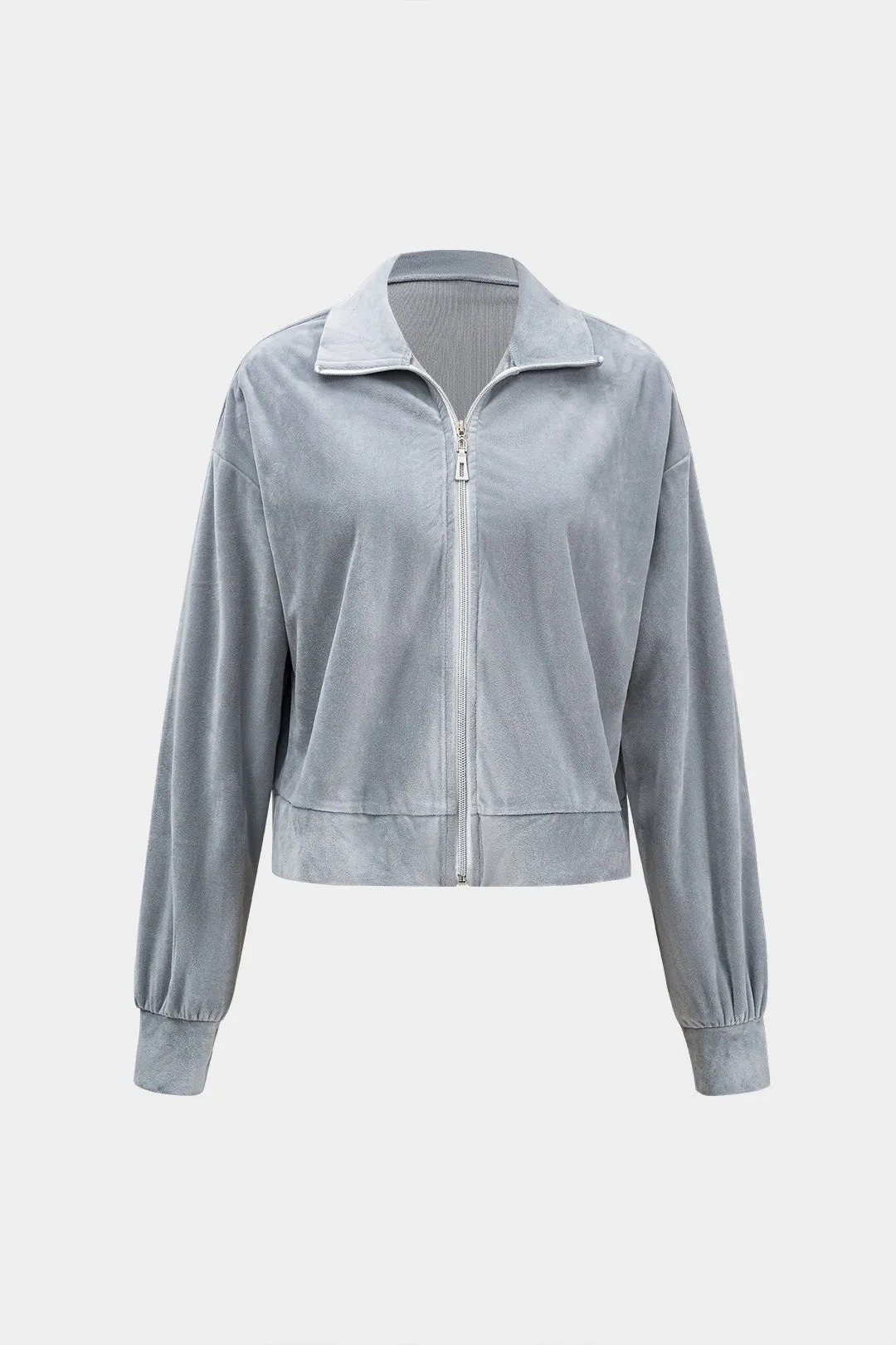 Fløjl lynlås top og brede benbukser sæt sold by Micas product image thumbnail 4