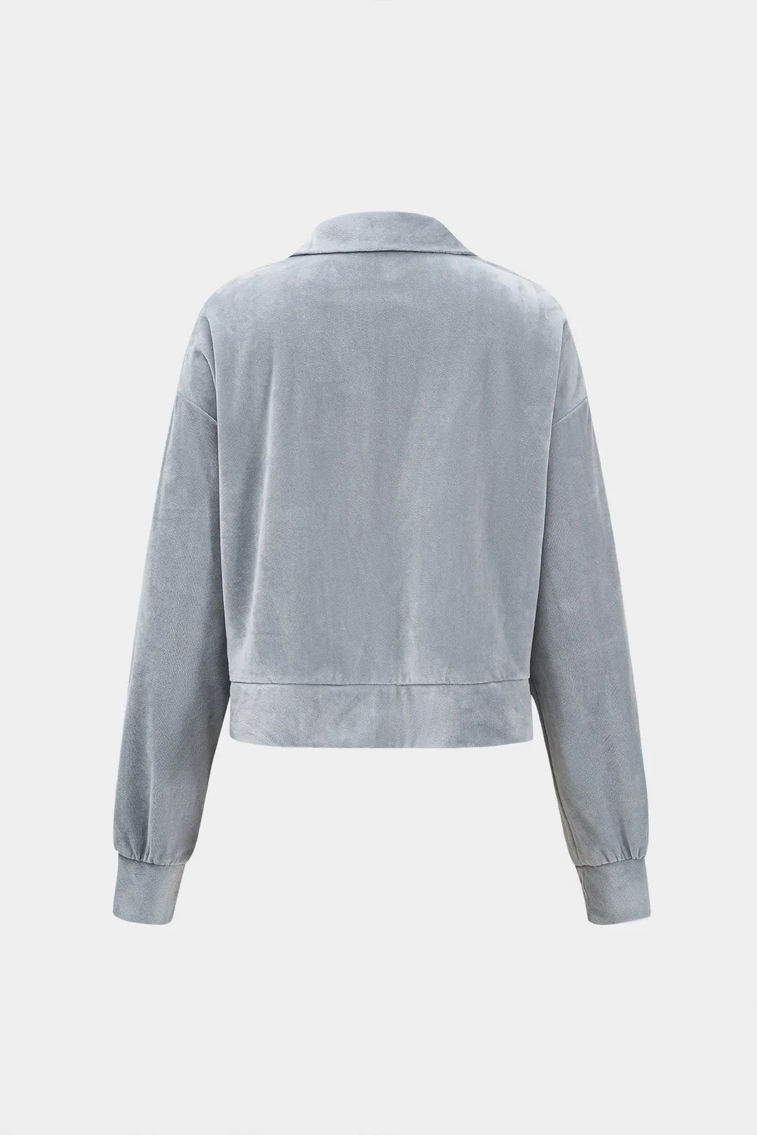 Fløjl lynlås top og brede benbukser sæt sold by Micas product image thumbnail 5