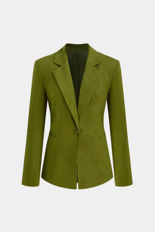 Floral Print Tie Knot Notched Lapel Blazer sold by Micas