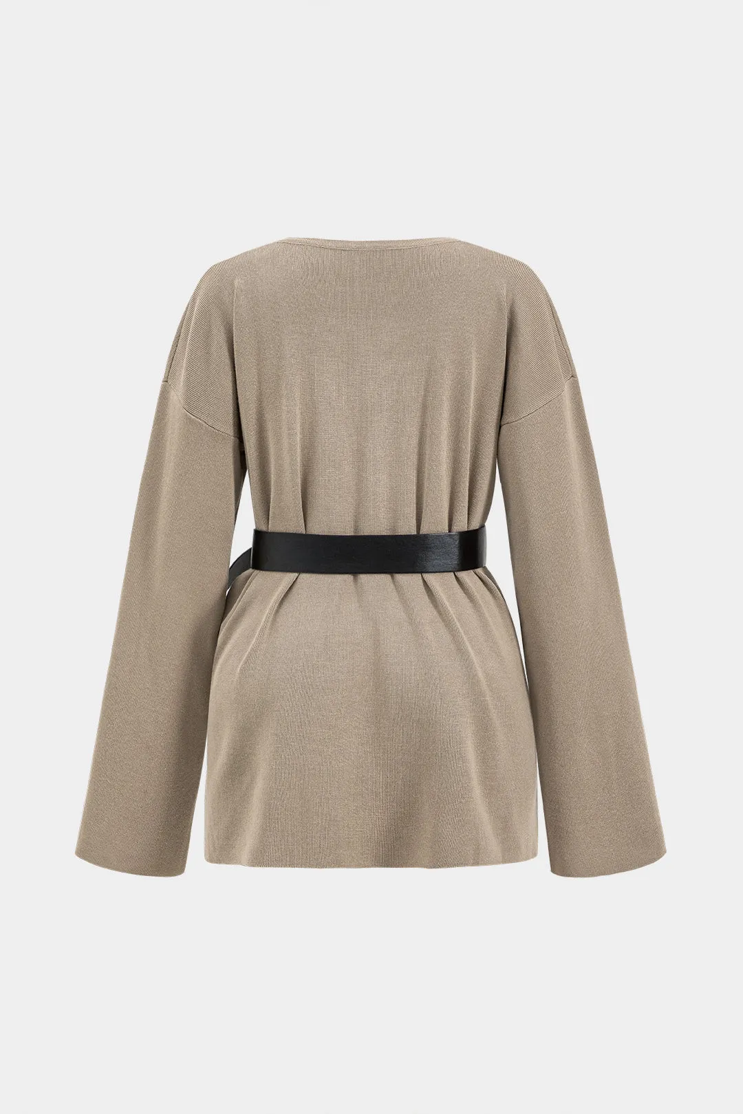 Sweater bæltet top og bukser sæt sold by Micas product image thumbnail 3