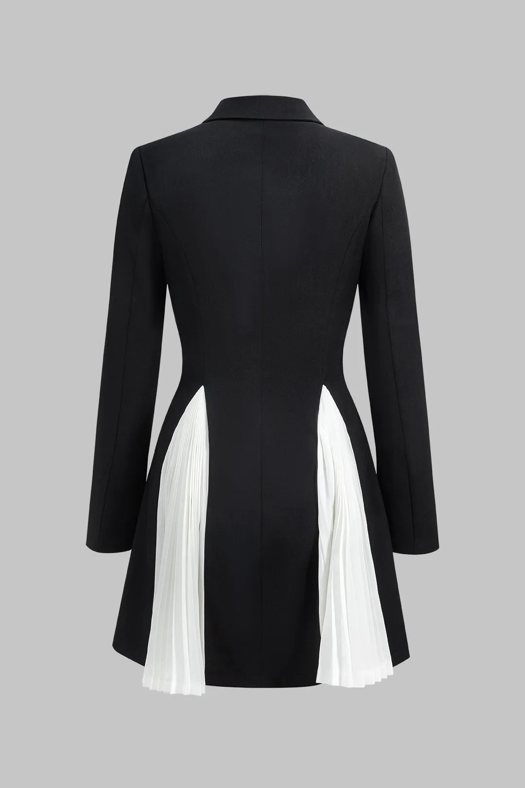 Pleated Patchwork Long Sleeve Mini Dress sold by Micas product image thumbnail 2