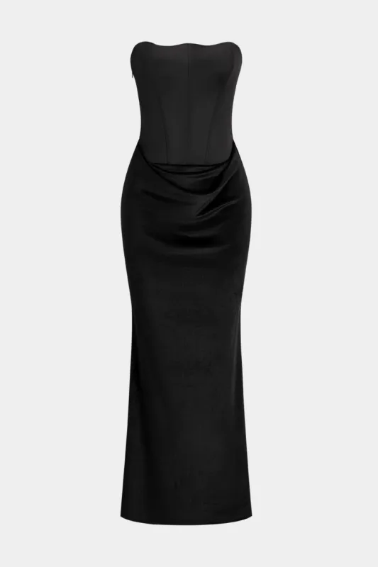 Corset Strapless Sleeveless Maxi Dress sold by Micas