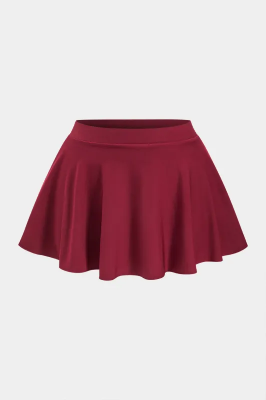 Plus Size High Waist A-Line Skirt sold by Micas