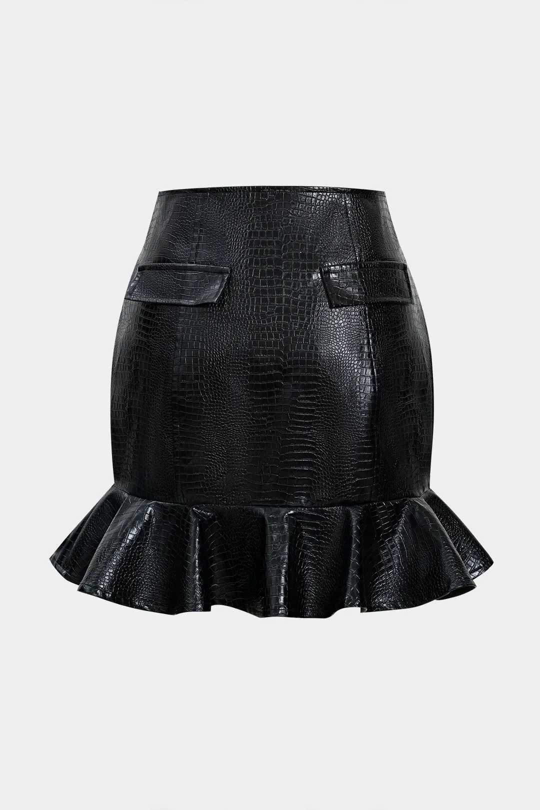 Faux Leather Zipper Skirt sold by Micas product image thumbnail 2