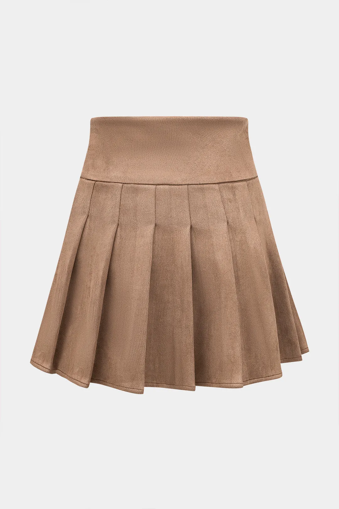 Suede Metallic Button Pleated Skirt sold by Micas product image thumbnail 2