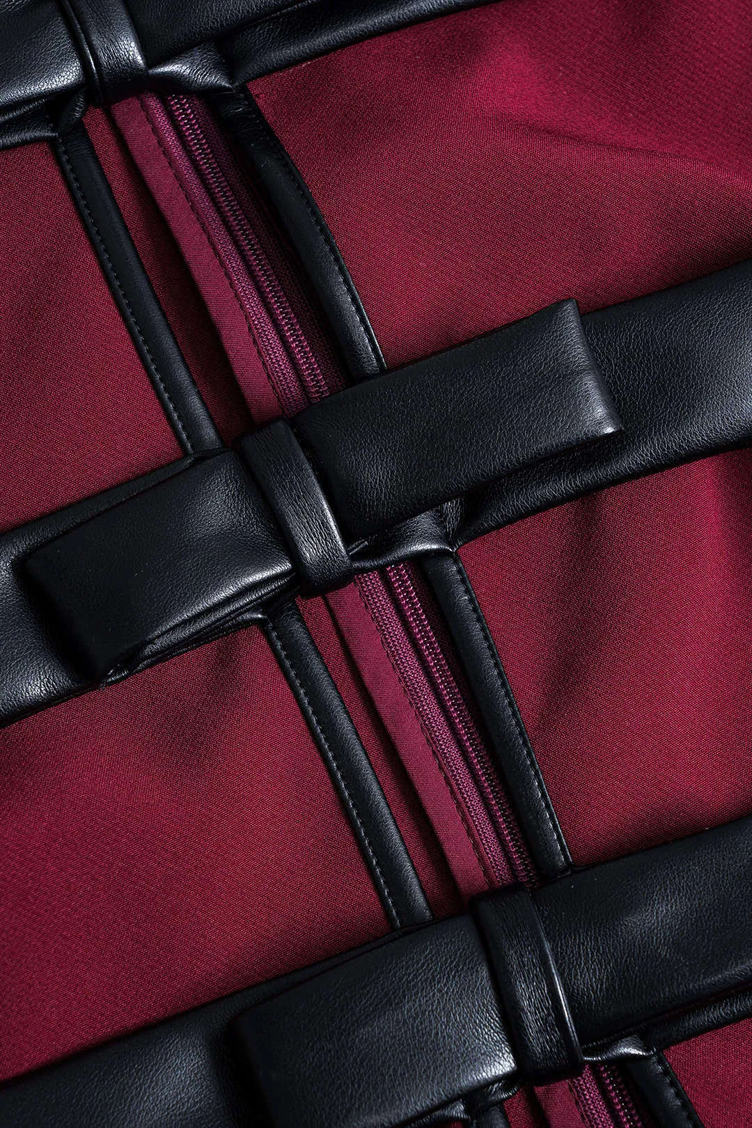 Faux Leather Bow Sleeveless Mini Dress sold by Micas product image thumbnail 3